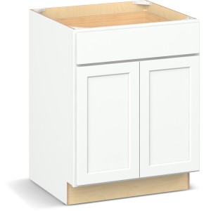 Reliabilt Parkstone II Reliabilt Parkstone II Brilliant White Base Cabinet, 27-in, 2 Doors, 1 Drawer - 641561 | Lowe's Pro Supply